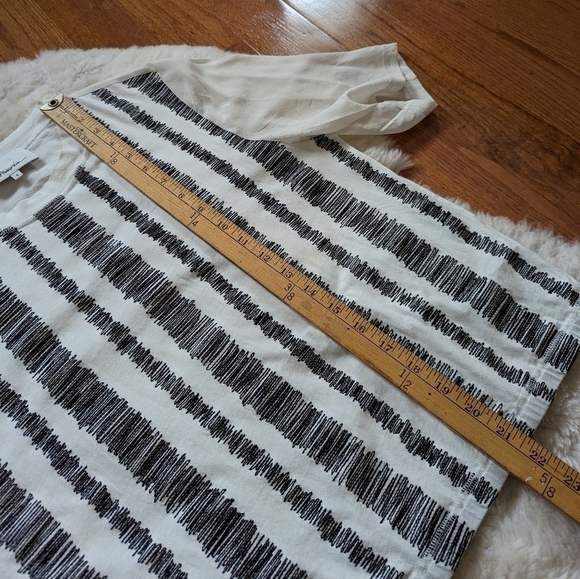 3.1 PHILLIP LIM black zig zag embroidered t-shirt small - Picture 6 of 9